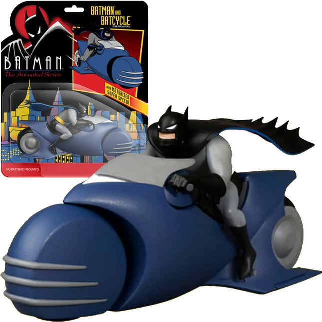 Mezco Batman: The Animated Series - Batman and Batcycle 5 Point Figure Set