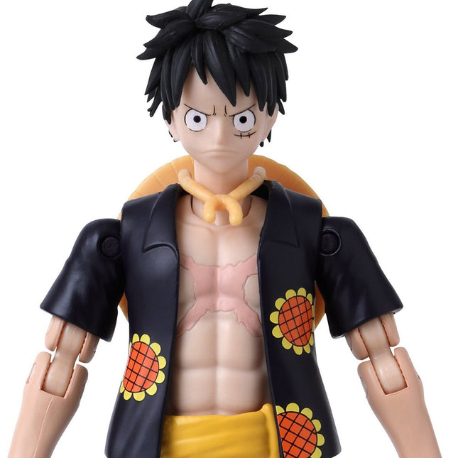 BANDAI One Piece - Monkey D. Luffy (Dressrosa Version) Anime Heroes Figures