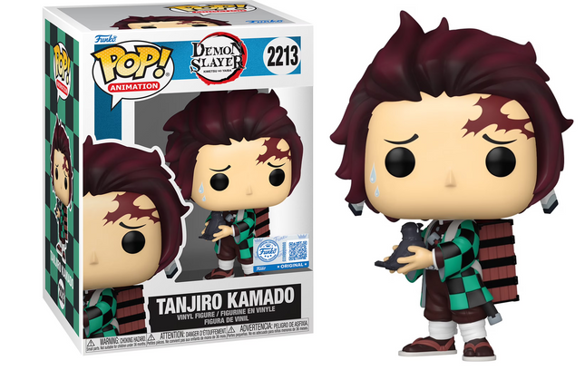 Funko POP! Anime: Demon Slayer - Tanjiro Kamado with Crow Vinyl Figure #2213