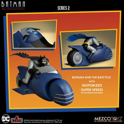 Mezco Batman: The Animated Series - Batman and Batcycle 5 Point Figure Set