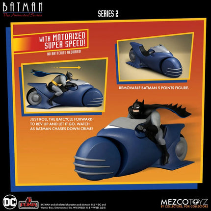 Mezco Batman: The Animated Series - Batman and Batcycle 5 Point Figure Set