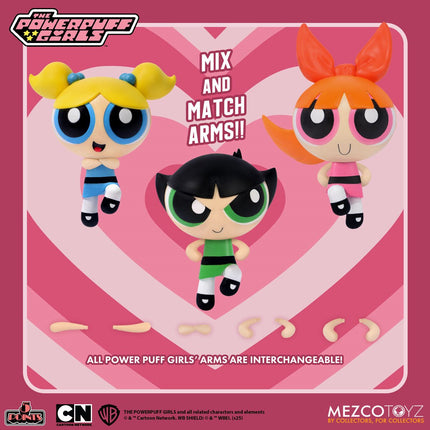 MEZCO TOYZ The Powerpuff Girls - 5 Points Figures - 4pc Deluxe Set