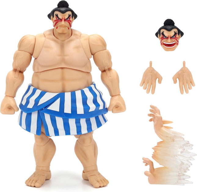 JADA TOYS Street Fighter II: The Final Challengers - E. Honda (Deluxe) Figures