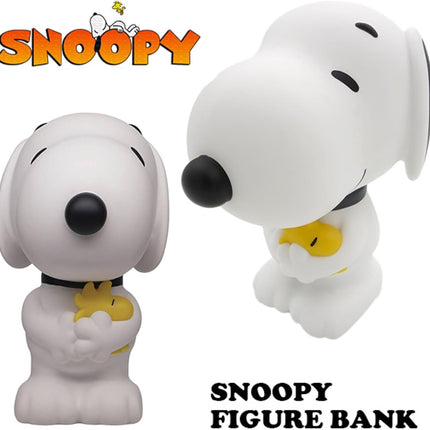 Coin Bank - Peanutes - Snoopy - w/Woostock PVC Figural Money Piggy 9