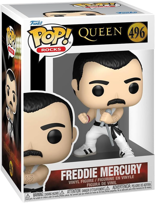 Funko Pop! Rocks: Queen - Freddie Mercury - (White Singlet) - Vinyl Figure #496