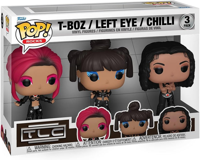 Funko POP! Rocks: TLC - T-Boz / Left Eye / Chilli (Scrubs) 3-Pack - Vinyl Figure