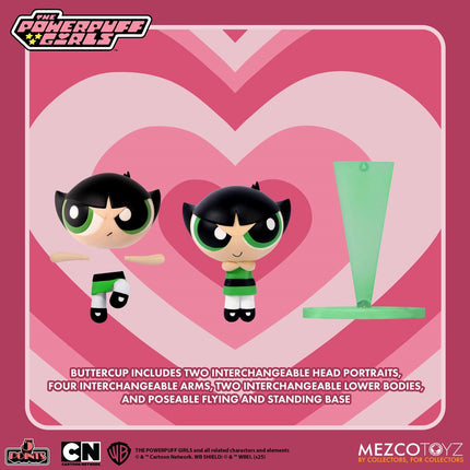 MEZCO TOYZ The Powerpuff Girls - 5 Points Figures - 4pc Deluxe Set