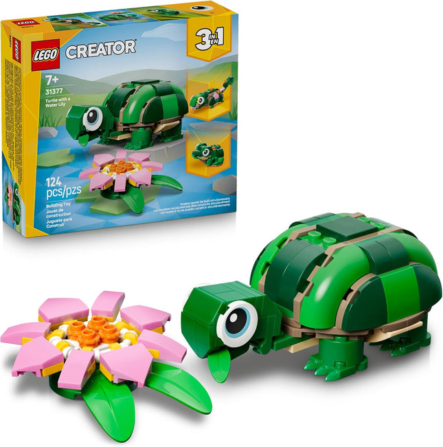 LEGO Creator 3-in-1 Turtle with a Water Lily Flower 31377