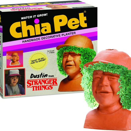 Chia Pet Stranger Things - Dustin with Seed Pack, Decorative Pottery Planter