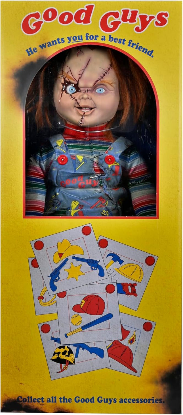 NECA Child's Play Bride of Chucky Life-Size Chucky 1:1 Scale Replica Doll with Screen-Accurate