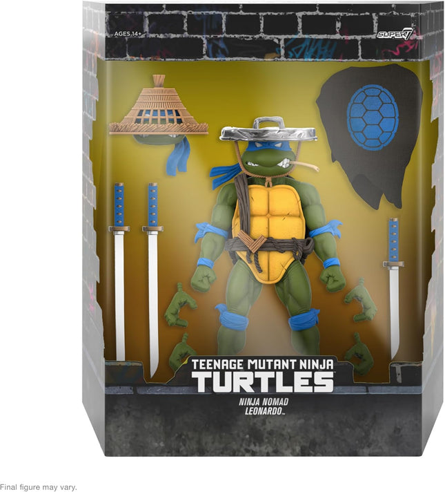 Super7 ULTIMATES! TMNT Ninja Nomad Leonardo - Action Figure with Accessories