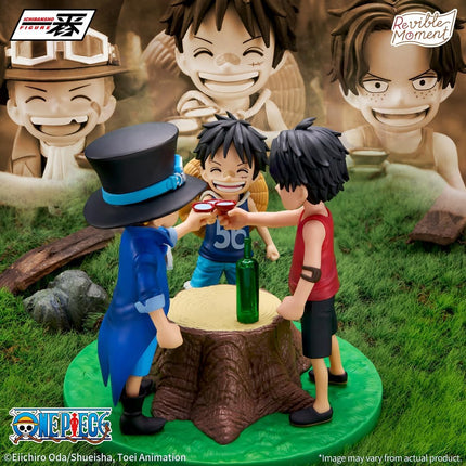 BANDAI One Piece - Ace & Sabo & Luffy (Dramatic Memories) Revible Moment Statue
