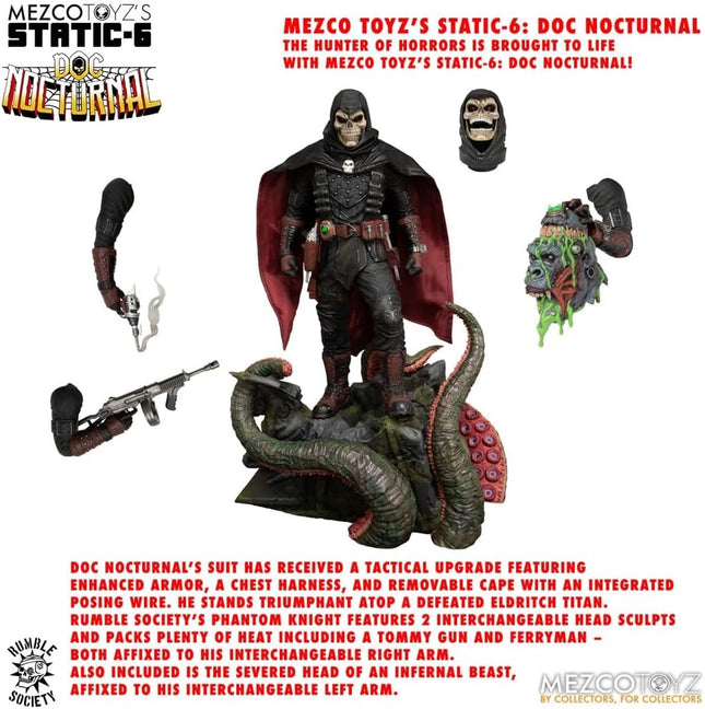 Mezco Rumble Society - Static-6 - Doc Nocturnal 15" Statue