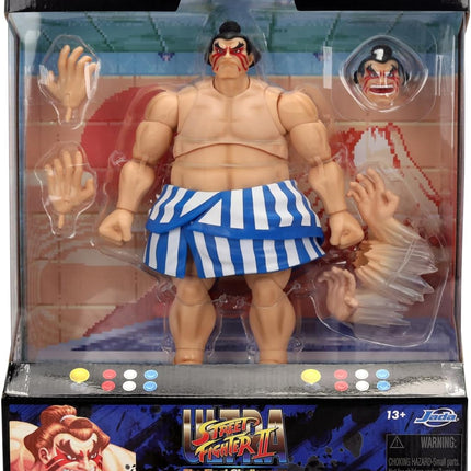 JADA TOYS Street Fighter II: The Final Challengers - E. Honda (Deluxe) Figures