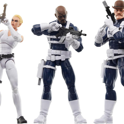 Marvel Legends Series S.H.I.E.L.D. Nick Fury, Sharon Carter, and Dum Dum Dugan