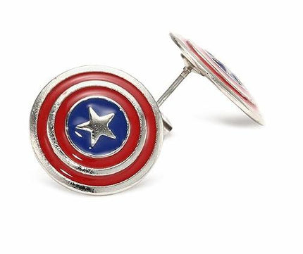 JEWELM LLC Marvel Earrings - Captain America Shield Stud Earrings