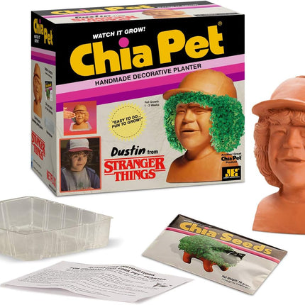 Chia Pet Stranger Things - Dustin with Seed Pack, Decorative Pottery Planter
