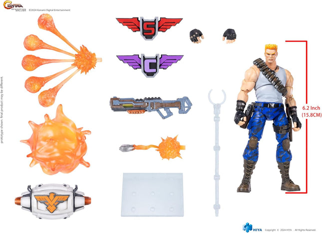 HIYA TOYS Contra: Operation Galuga - Bill Rizer Action Figure