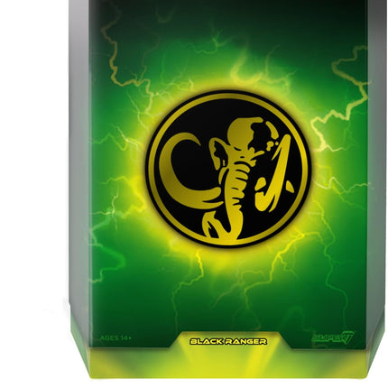 Super7 ULTIMATES! Mighty Morphin Power Rangers Black Ranger - 7" Power Rangers Action Figure with Accessories Classic TV Show Collectibles
