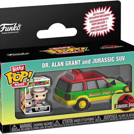 Funko Pop! Bitty Ride: Jurassic Park - Dr. Alan Grant And Jurassic SUV