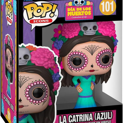 Funko Pop! Icon: Dia De Los Muertos - La Catrina (Azul) - Collectable Vinyl #101