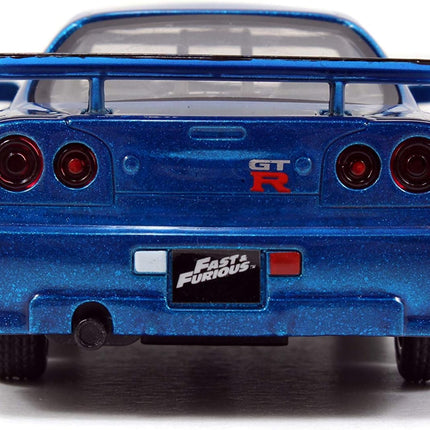 JADA TOYS Fast & Furious - Brian's Nissan Skyline GT-R R34 Silver & Blue 2-Pack