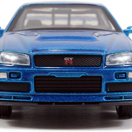 JADA TOYS Fast & Furious - Brian's Nissan Skyline GT-R R34 Silver & Blue 2-Pack