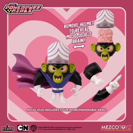 MEZCO TOYZ The Powerpuff Girls - 5 Points Figures - 4pc Deluxe Set