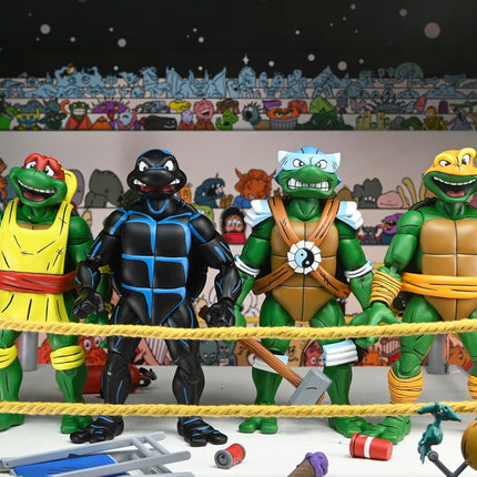 NECA TMNT (Archie Comics) - Stump Wrestling Turtles 4 Pack Action Figures