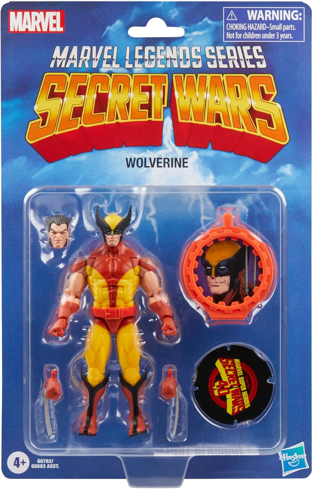Marvel Legends Series Wolverine, X-Men Retro Comics Secret Wars Collectible 6...