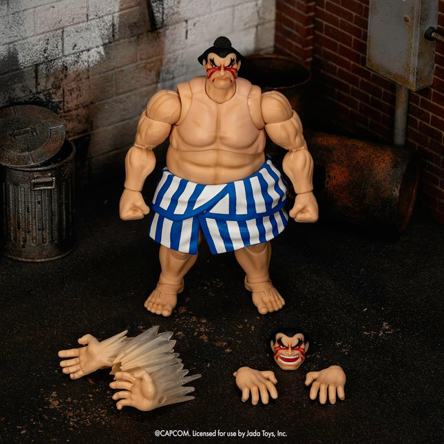 JADA TOYS Street Fighter II: The Final Challengers - E. Honda (Deluxe) Figures