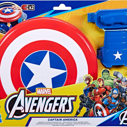 Marvel Avengers Captain America magnetic shield and gauntlet