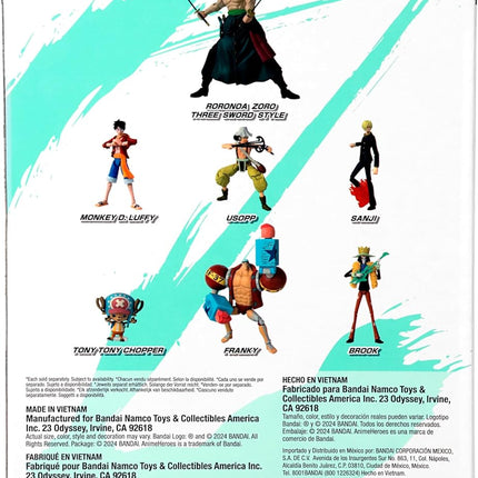 BANDAI One Piece - Roronoa Zoro Three Sword Style Action Figure