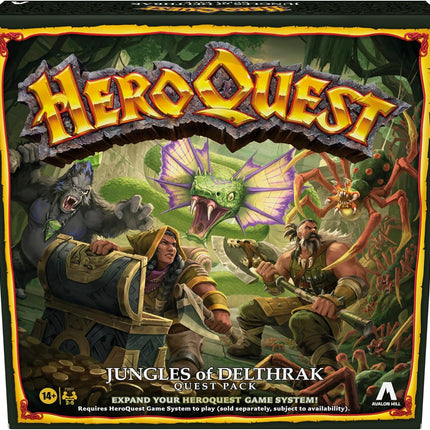 HeroQuest Jungles of Delthrak Expansion Pack 16 Quests 29 Miniatures 14 Ages