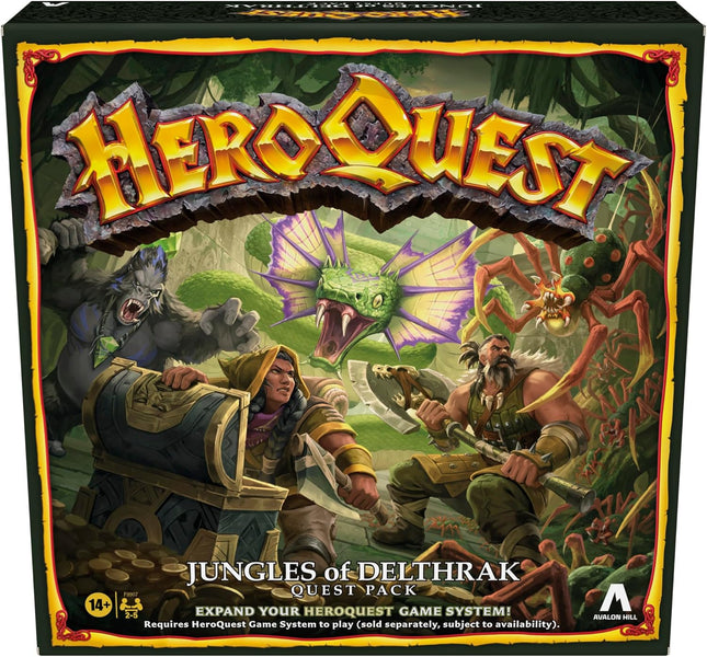 HeroQuest Jungles of Delthrak Expansion Pack 16 Quests 29 Miniatures 14 Ages