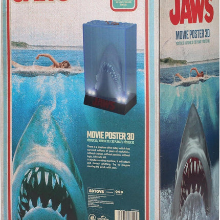 SD TOYS Jaws 50th Anniversary Light-Up 3D Movie Poster Statue