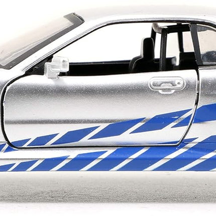 JADA TOYS Fast & Furious - Brian's Nissan Skyline GT-R R34 Silver & Blue 2-Pack