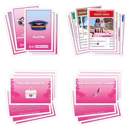 Monopoly Barbie Edition Board Game Family Games for 2-6 Players Ages 8