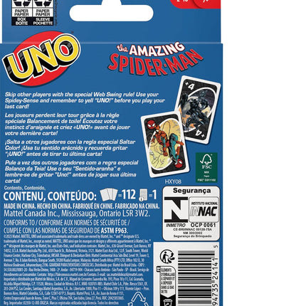 Mattel Games - UNO Spider-Man Classic Card Game (Marvel) Card Game, Tab