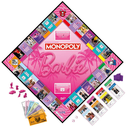 Monopoly Barbie Edition Board Game Family Games for 2-6 Players Ages 8