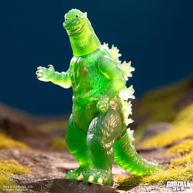 Super7 Toho Godzilla '54 (Green Flare) Reaction Figure - 3.75" Toho Godzilla Action Figure Classic Monster Movie Collectibles and Retro Toys