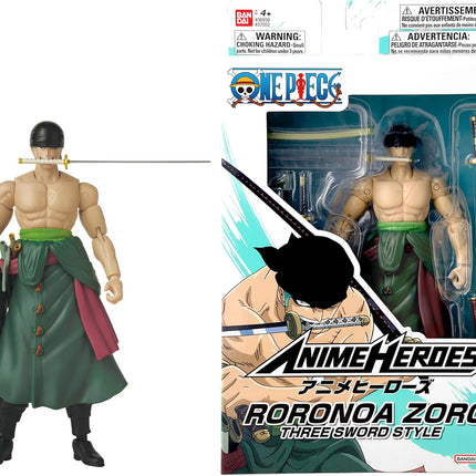 BANDAI One Piece - Roronoa Zoro Three Sword Style Action Figure