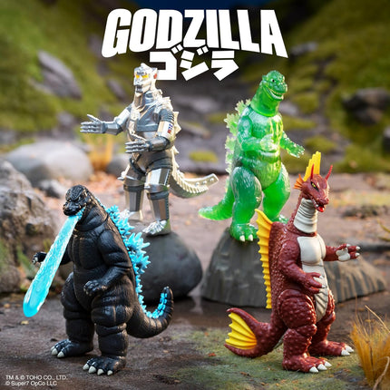 Super7 Toho Godzilla '54 (Green Flare) Reaction Figure - 3.75" Toho Godzilla Action Figure Classic Monster Movie Collectibles and Retro Toys