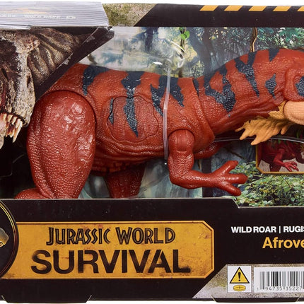 MATTEL Jurassic World Survival - Wild Roar Afrovenator - Action Figure