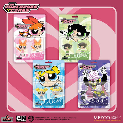 MEZCO TOYZ The Powerpuff Girls - 5 Points Figures - 4pc Deluxe Set