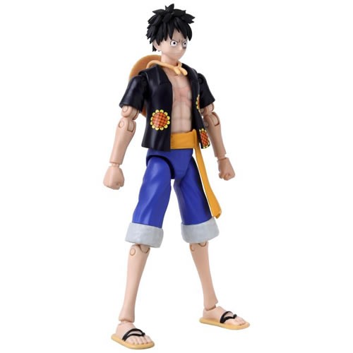 BANDAI One Piece - Monkey D. Luffy (Dressrosa Version) Anime Heroes Figures