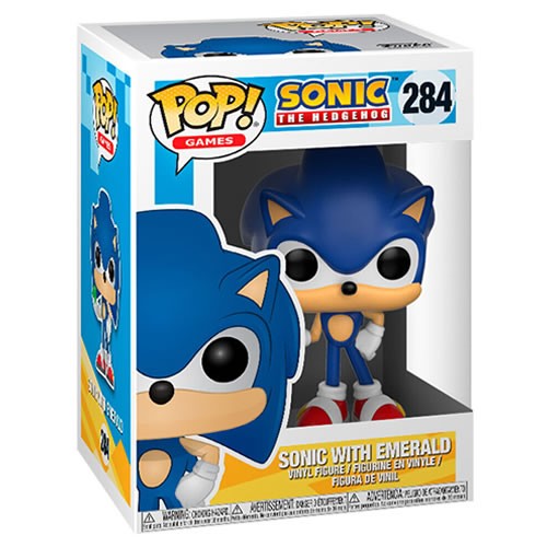 Funko Pop! Games: Sonic the Hedgehog - Sonic with Emerald - Vinyl Figure #284