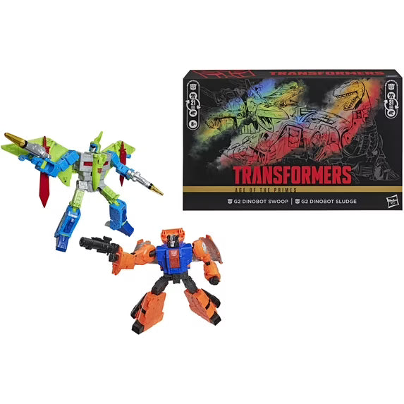 HASBRO Transformers Gen - Age Of The Primes Dinobot Swoop And Sludge Figures