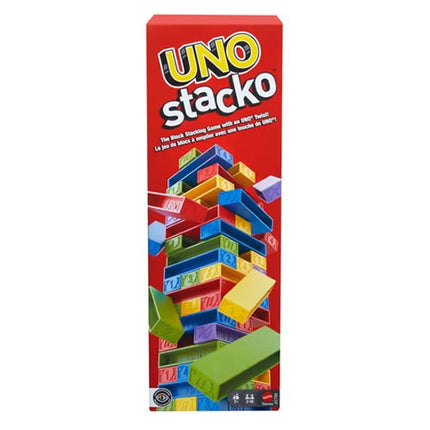 Mattel Games UNO Stacko with 45 Colored Stacking Blocks & Loading Tray