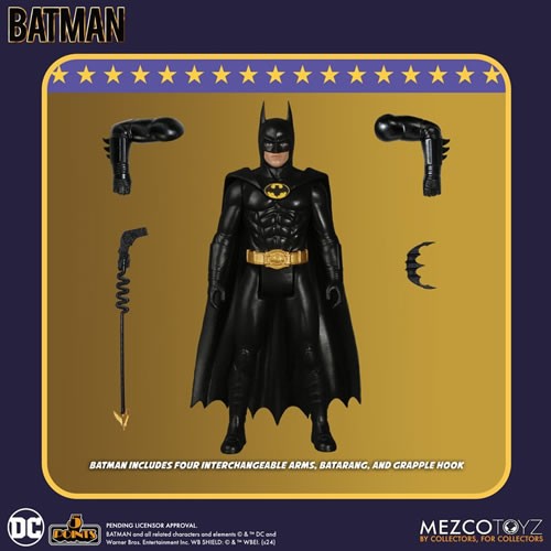 Mezco Batman (1989) 5 Points Set of 3 Action Figures